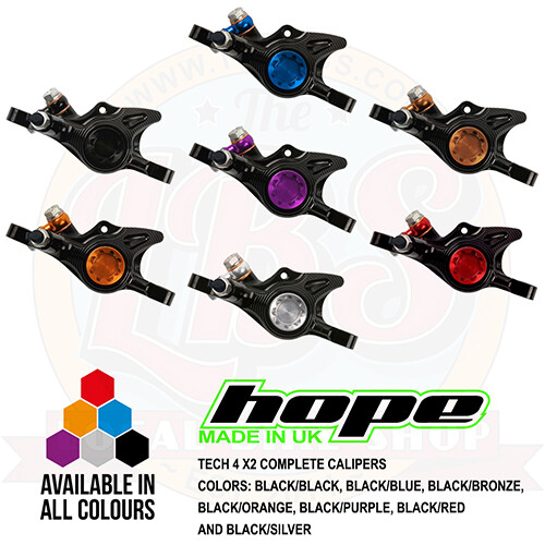 Hope Tech 4 X2 Brake Complete Calipers HBSPC82 – All Colors – New