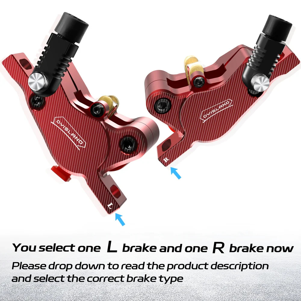 RED Hydraulic Disc Brakes Set 2-PIN/Power-Off Electric Scooter/E-Scooter L-R