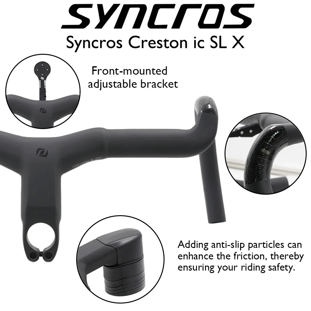 Carbon Gravel Bike Integrated 31.8mm for 16° Flare 60/115mm Reach/Drop 70-120mm