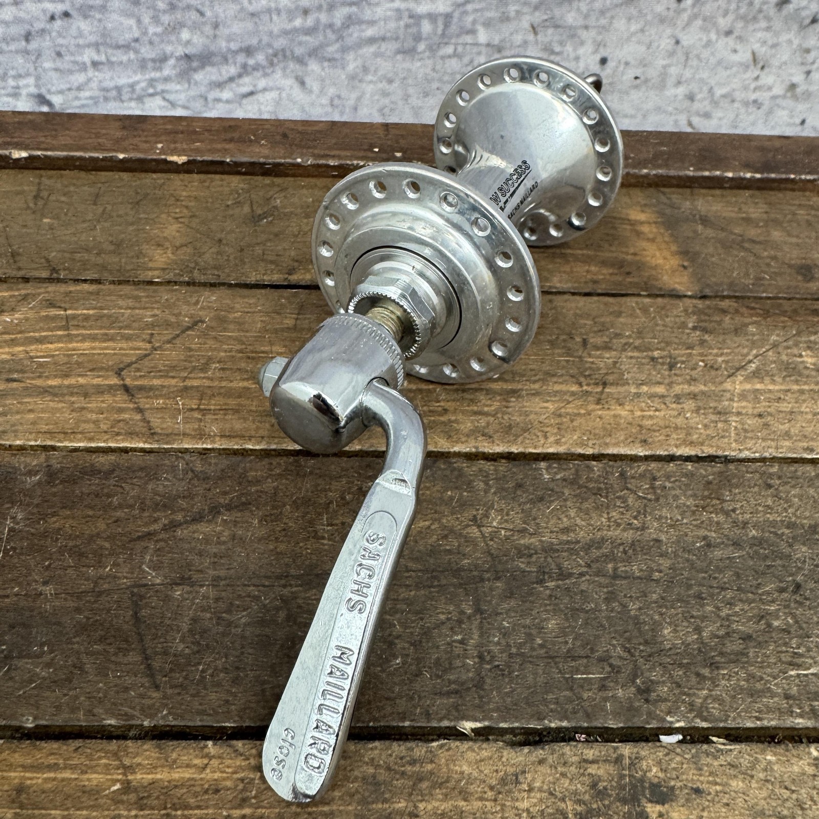 Vintage Sachs Maillard New Success Front Hub 36H 100mm QR Silver Road Bike
