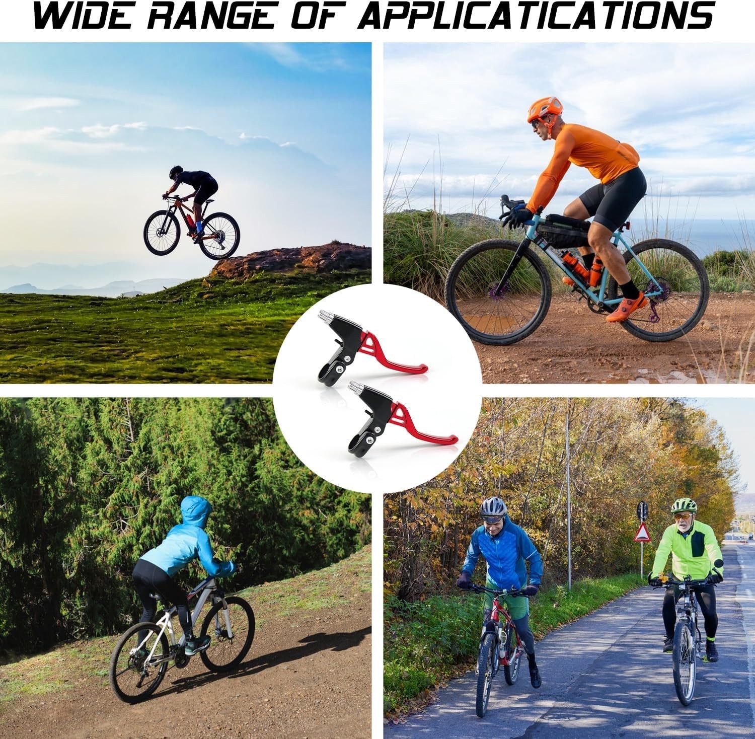 V-Type Bike Brake Set, Complete Universal Bike Front and Rear MTB Brake, Bicy…