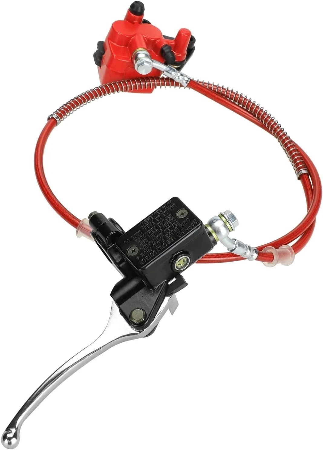Durable Red Hydraulic Front Disc Brake Caliper Lever Line for 50-125cc Pit Bikes