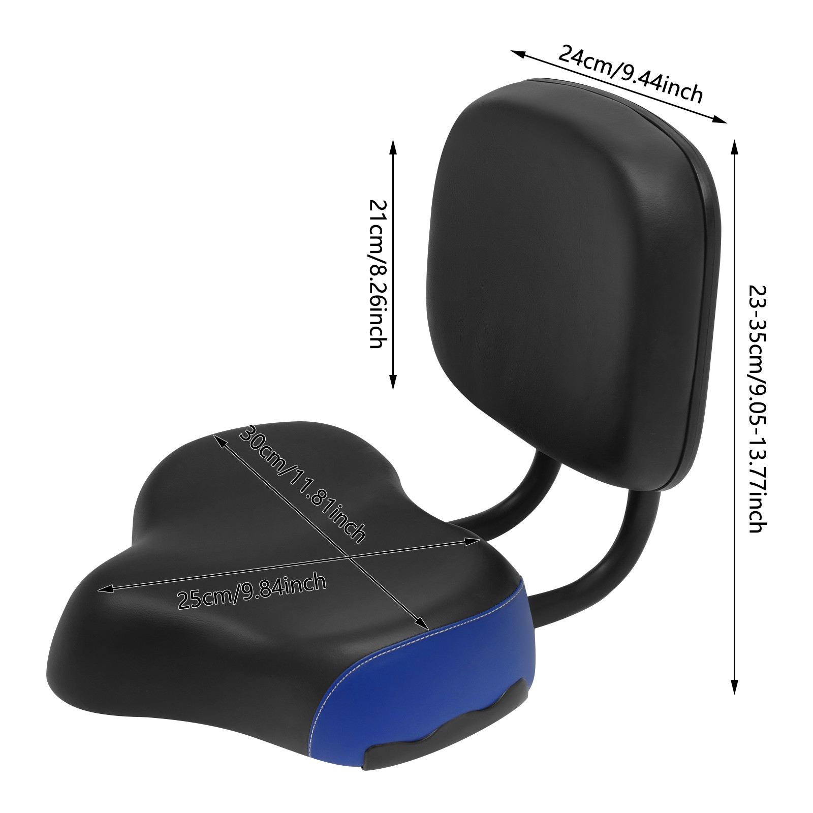 Bike Seats for Wide Adult Tricycle Women Backrest Saddle Bik Seat w/Backrest new