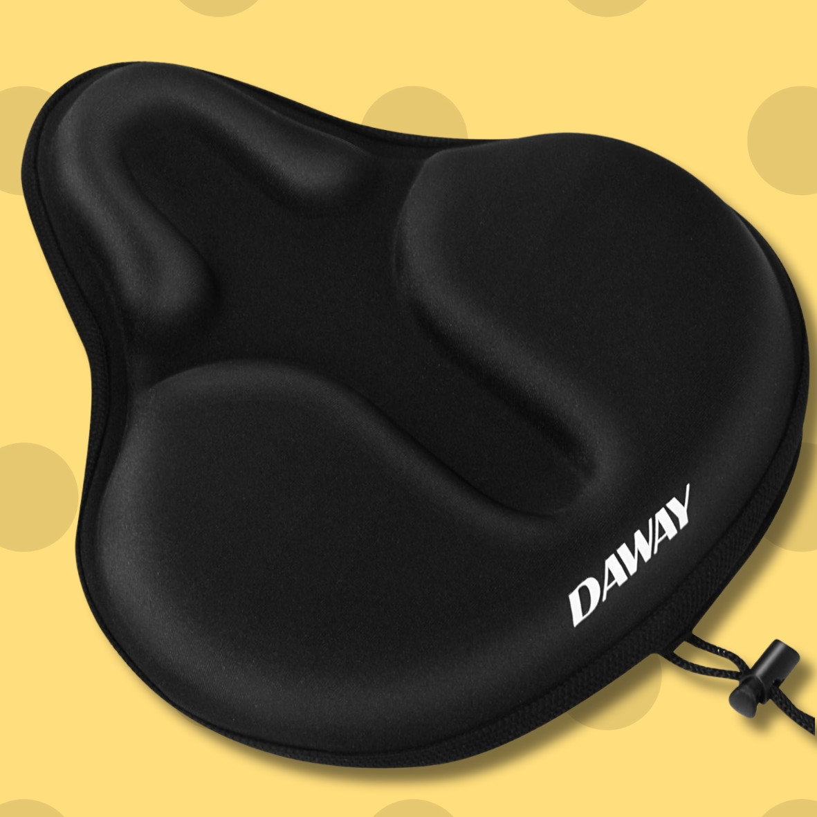 Comfort Bike Seat Cushion Soft Gel Extra Wide Big Bum Bicycle Saddle Pad Sporty