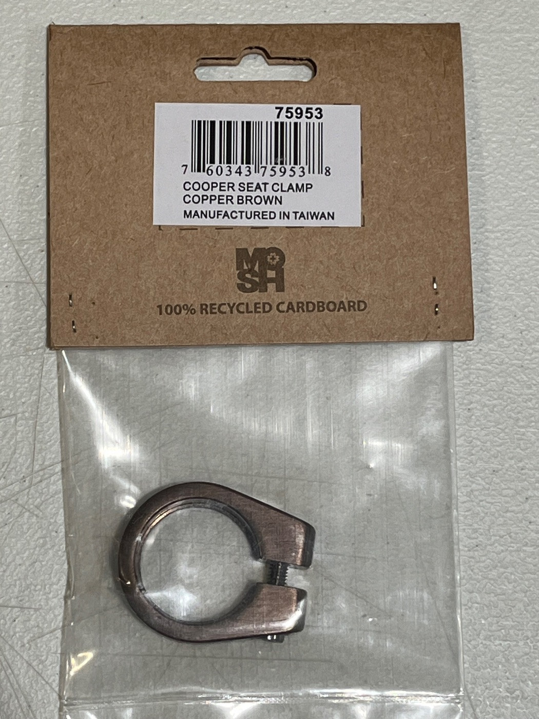 Mosh seat clamp – rubbed bronze (brown) & copper – 28.6mm – new in package