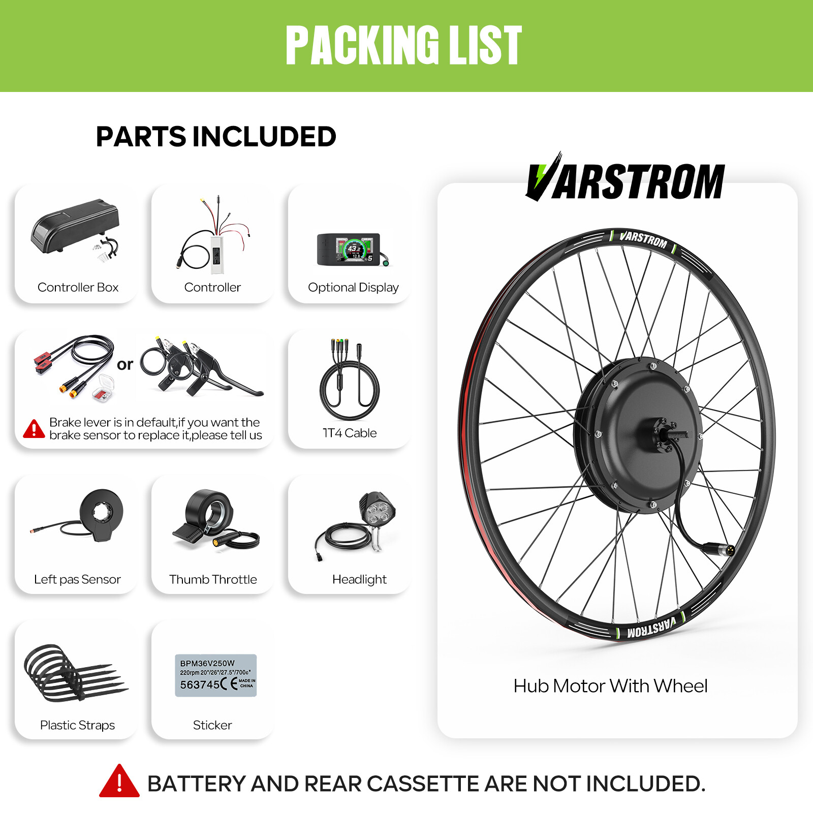 Electric Bike Conversion Kit 48V 1000W Wheel Hub Motor 28»/29»