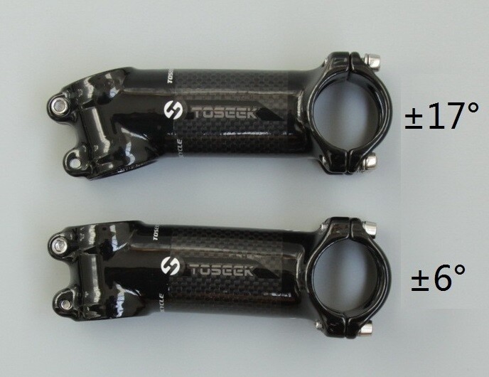Aluminum Carbon 6/17° MTB Road Bike handlebar Stems Bicycle bar Stem 31.8*60-120
