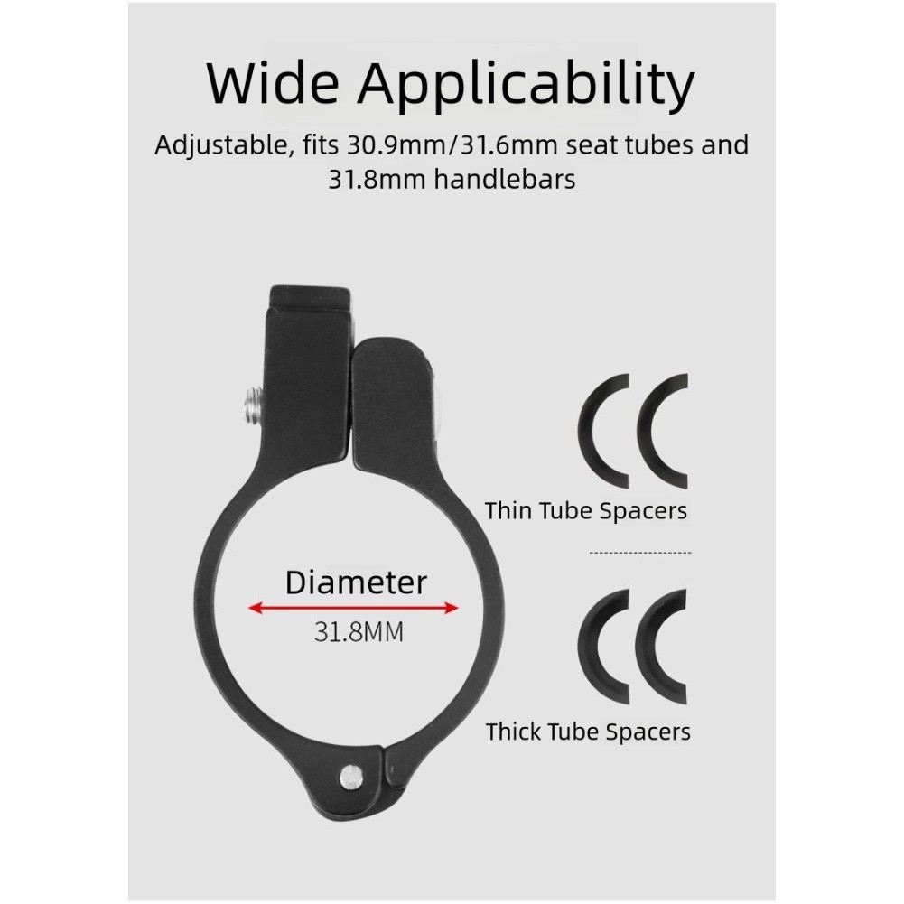 Stable and Secure Bicycle Handlebar Bottle Cage Adapter with Adjustable Size