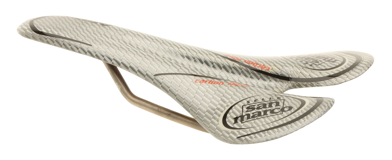 Selle San Marco Aspide Saddle Carbon Fiber Body Titanium Rail Silver NIB NOS NEW