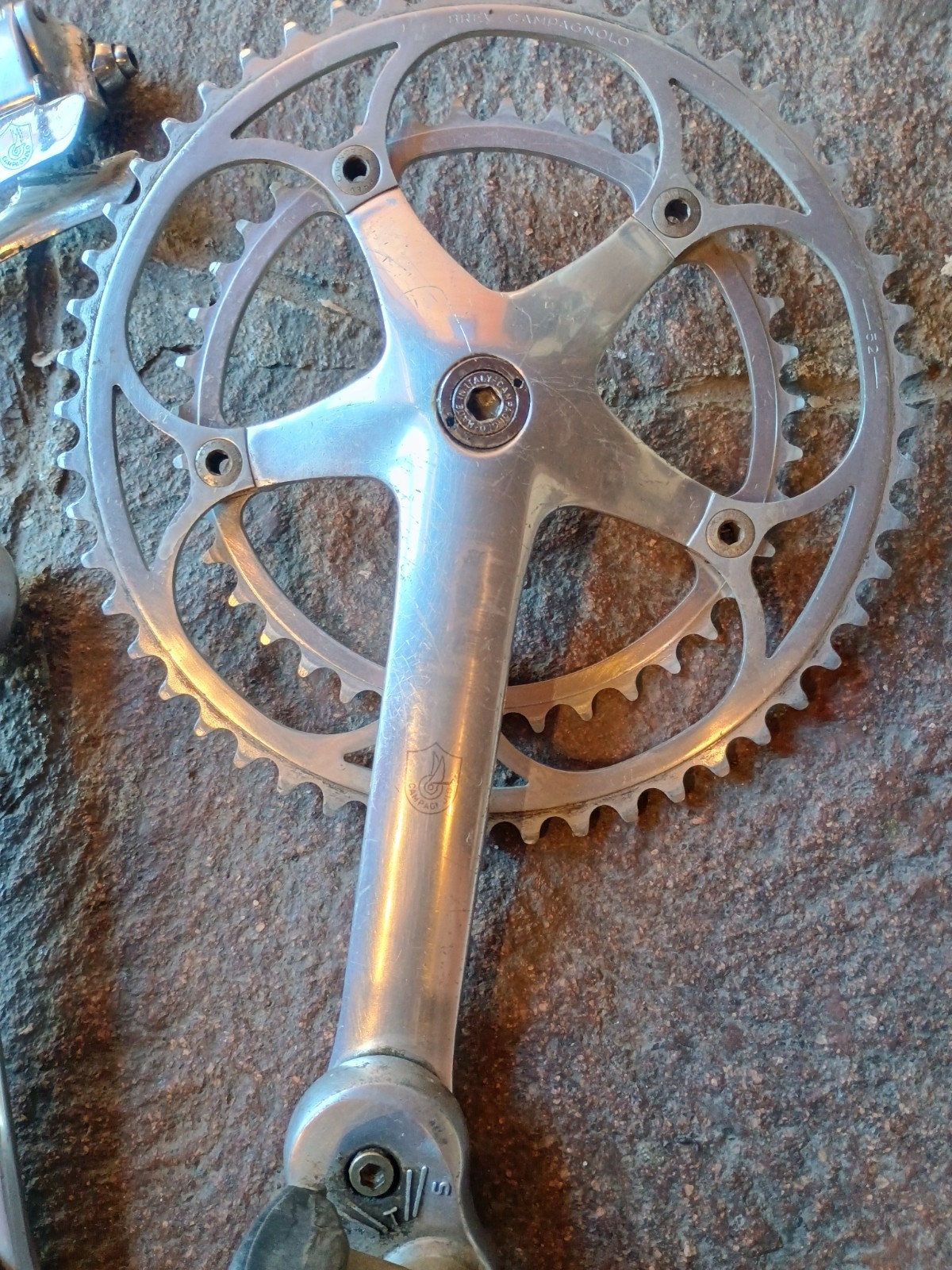 No Reserve Vintage Crankset Campagnolo C Record Crankset 172.5mm 52/39+ FD Etc