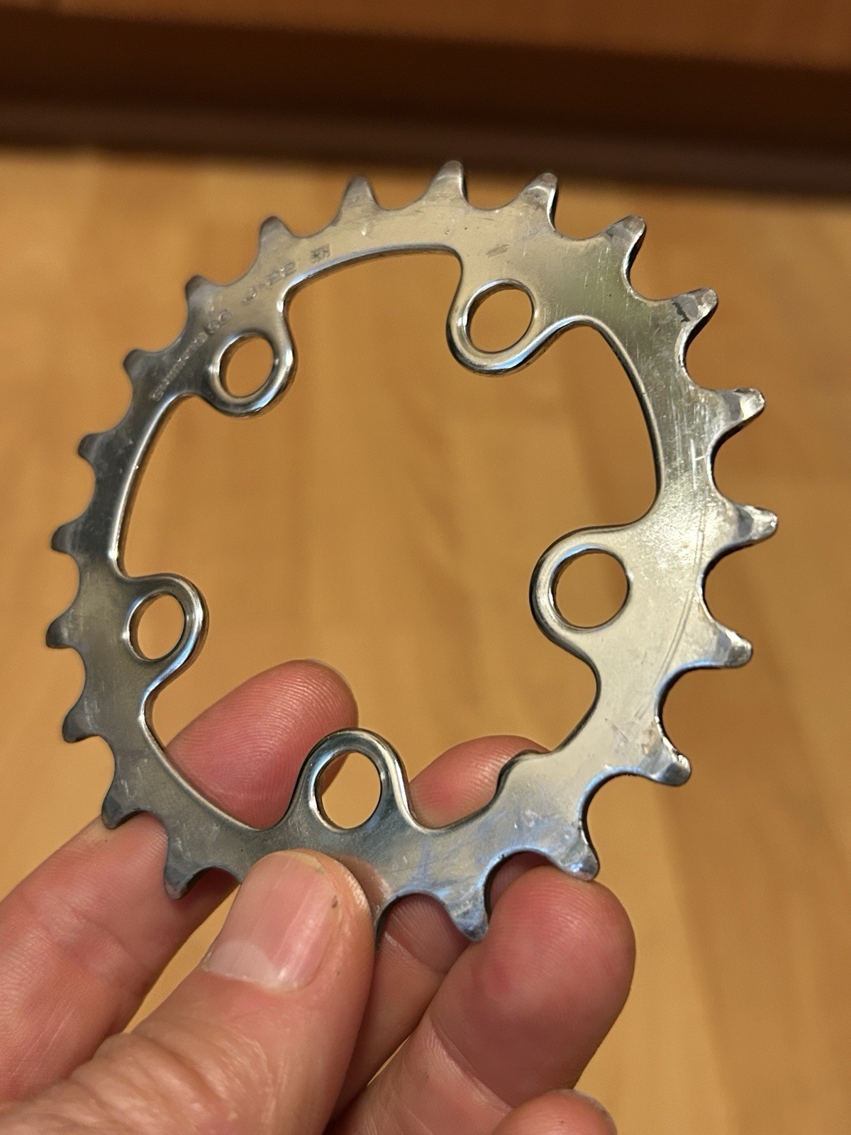 Shimano SG Chainring 22T SG J-22 Silver Chrome Steel Triple Inner 58 BCD 90s MTB