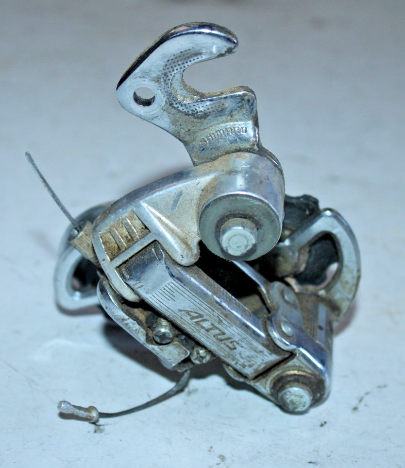 Vintage Shimano Altus Front Rear Derailleurs 2×7 Medium Reach Silver VTG Road :)