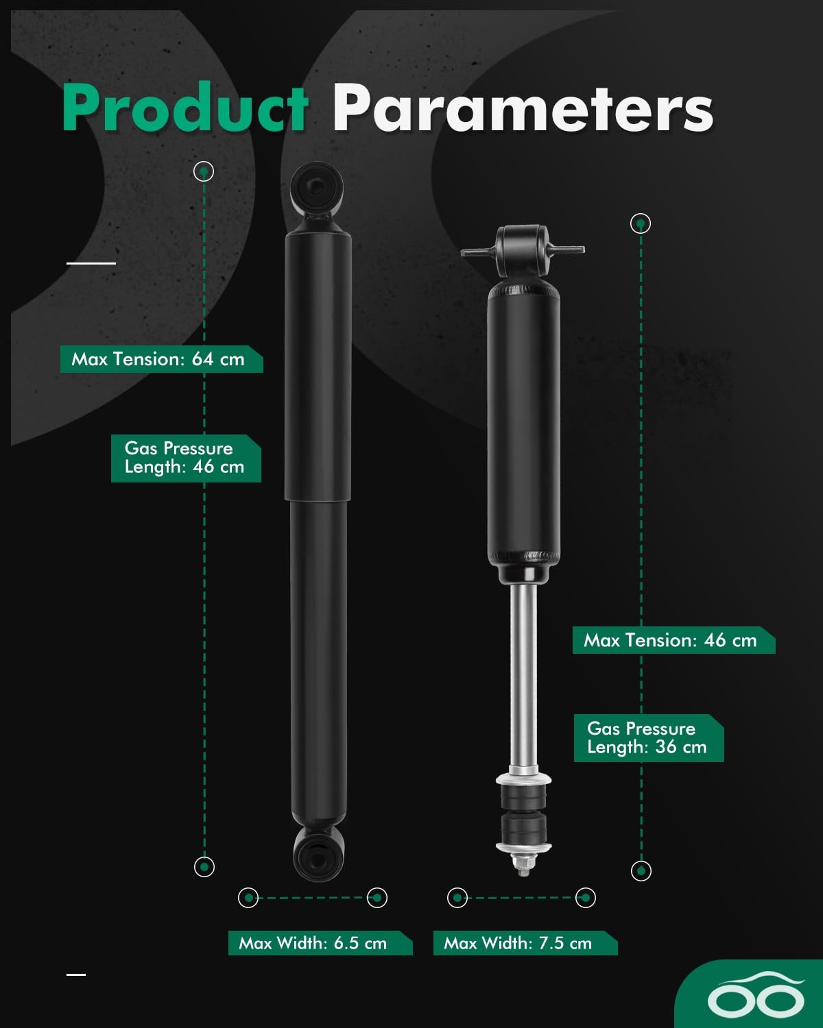 Scitoo Shocks Front Rear Gas Struts Shock Absorbers Fit For 1985-1995 1996 1997