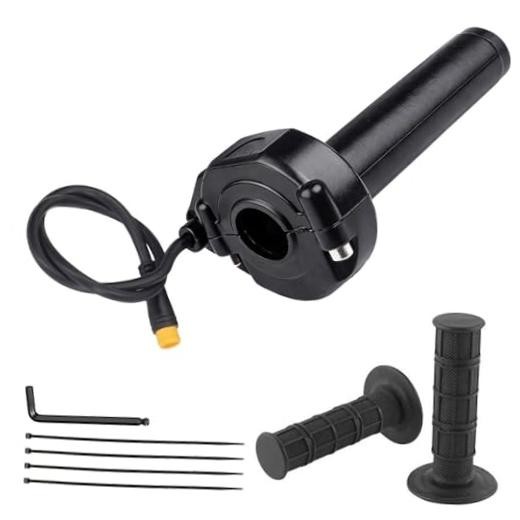 Ebike Full Twist Throttle with Rolling Bearing, Surron Style 3-Pin Black