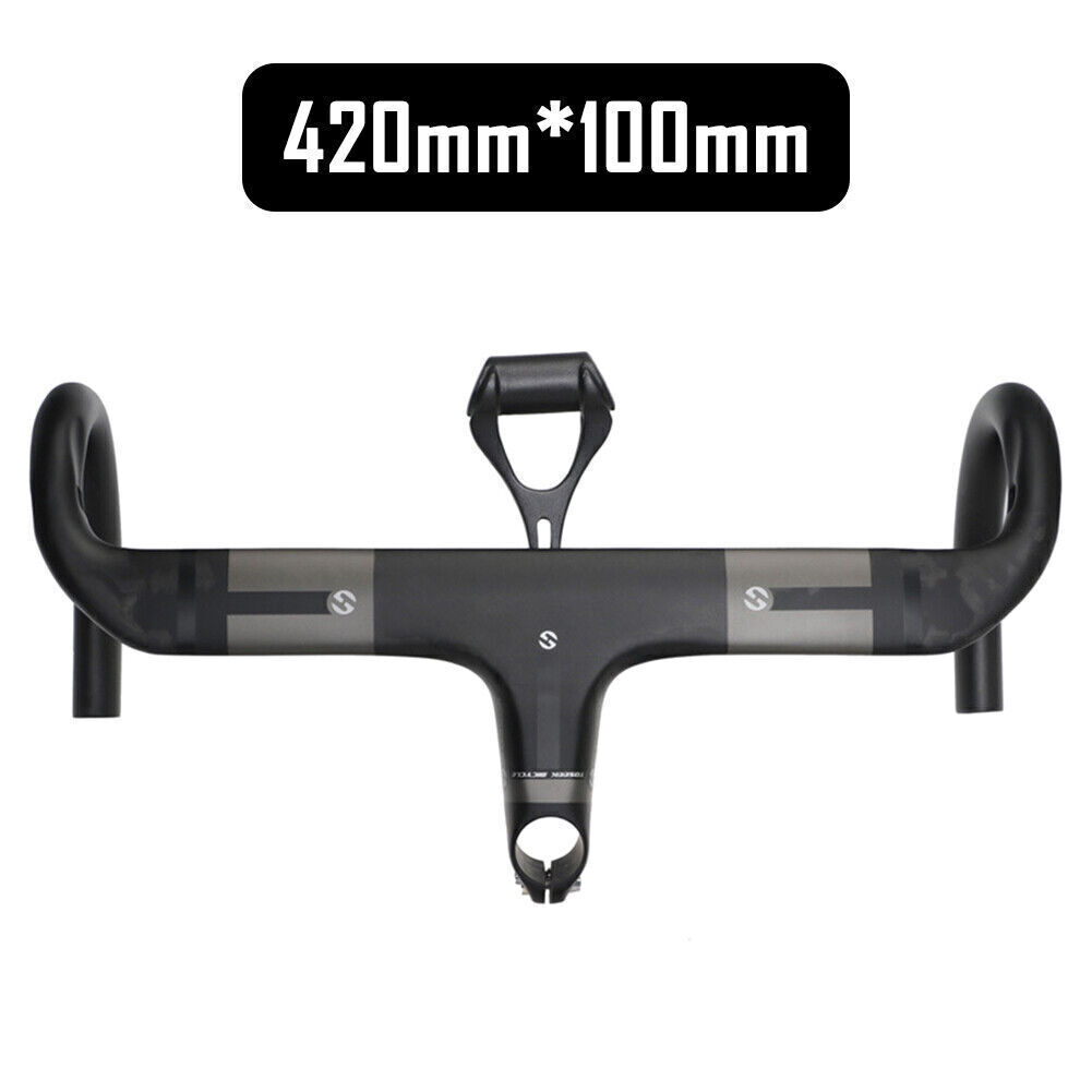 UD Integrated Bar Stem Road Bike Handlebars Carbon Fiber 28.6mm*400/420/440mm