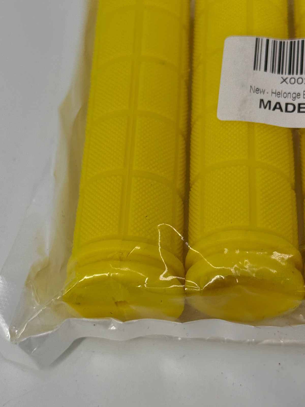 Helonge Bike Handlebar Grips Set of 4 Yellow Rubber Anti-Slip 4.75 Inch