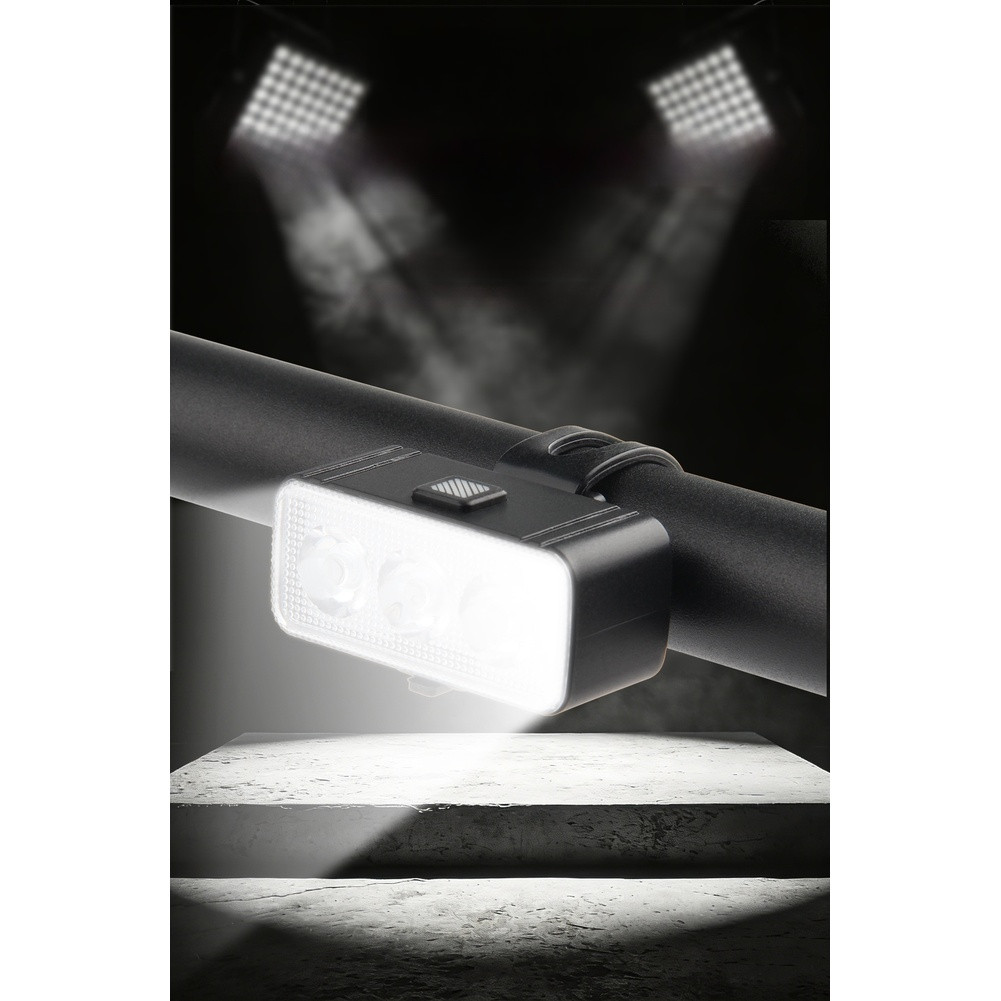 Front Rear LED Bike Light Set USB Rechargeable Quick Release Strap Mount