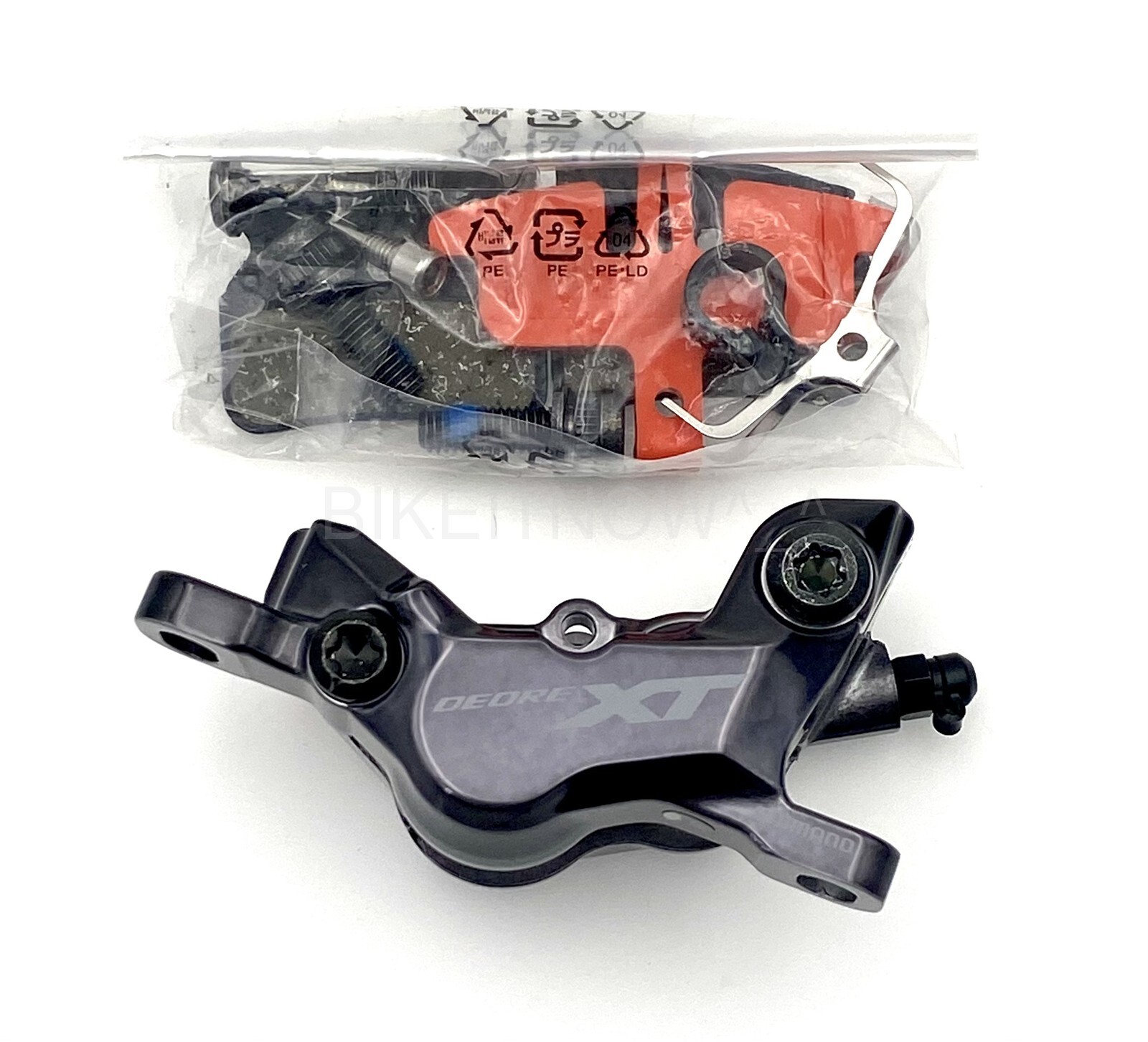 NEW Shimano Deore XT BR-M8120 4-Piston Disc Brake Caliper w/ N03A Resin Fin Pads