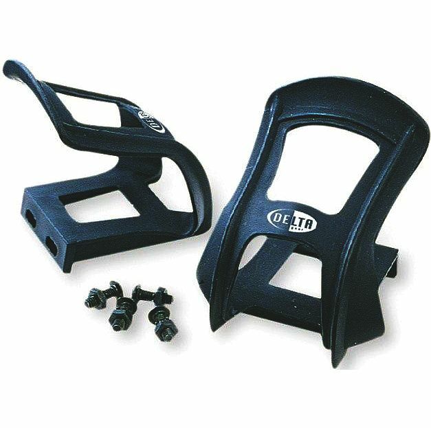 Delta Pair Half Toe Clips Unbreakable Black Nylon Resin Bike EZ Better Pedaling