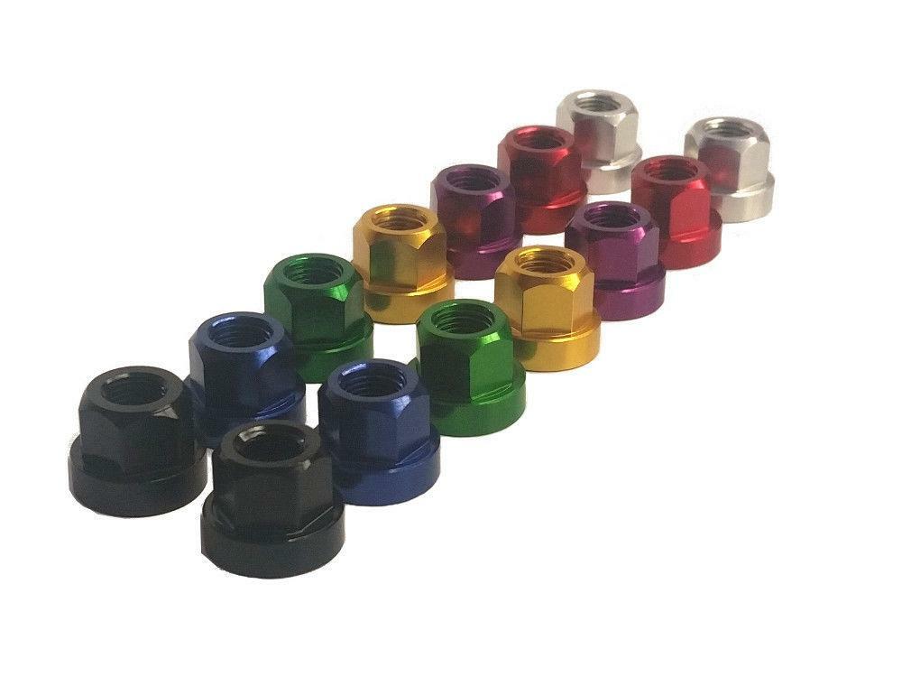 TNT Aluminum Bicycle Axle Nuts 3/8th» 26TPI Pair
