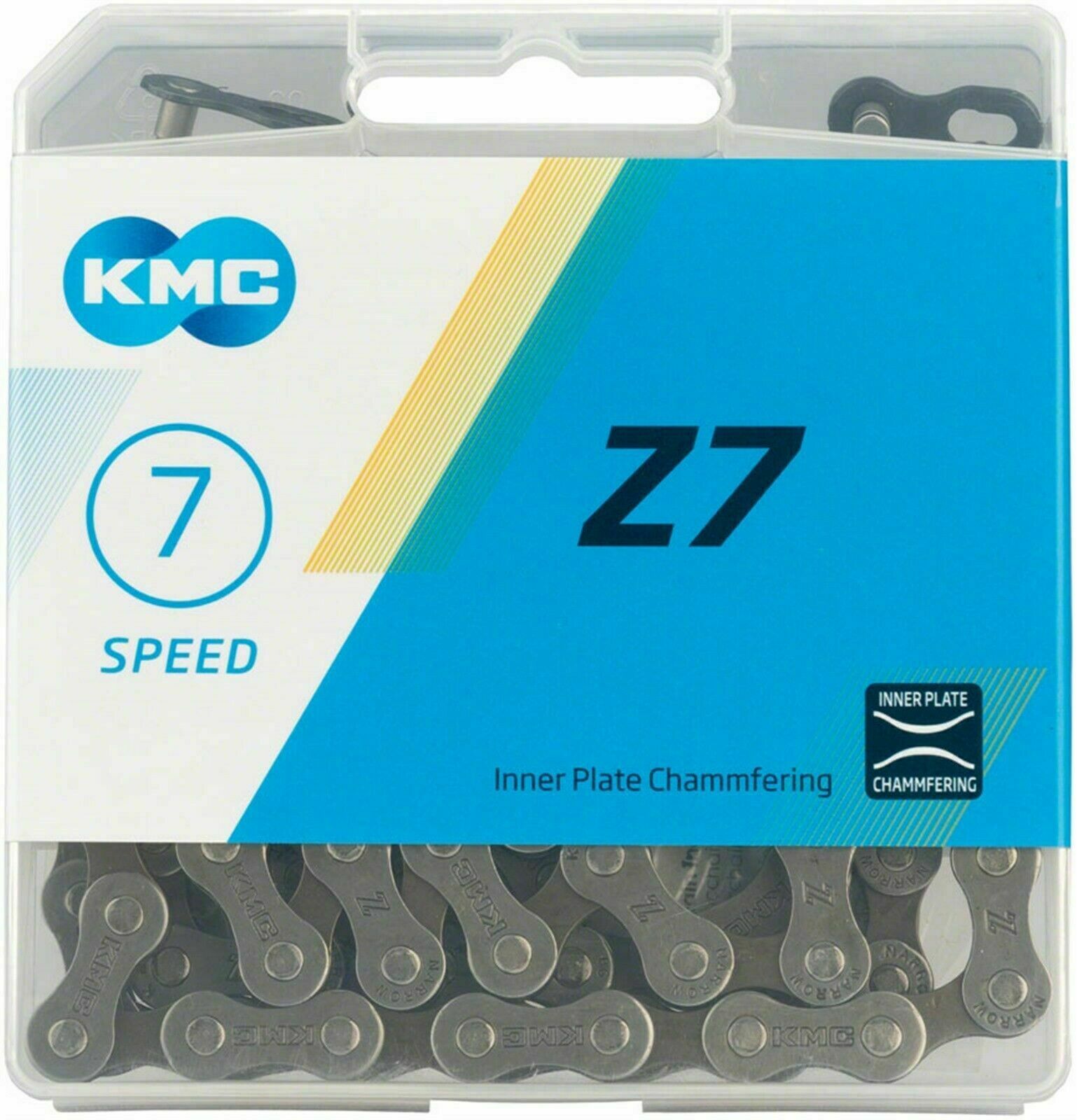 KMC Z7 Bike Chain/6 7-Speed 116 Links Gray/Brown
