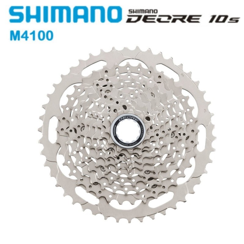 SHIMANO DEORE M4100 10 Speed Silver Cassette CS 11-42T/46T MTB Mountain Bike