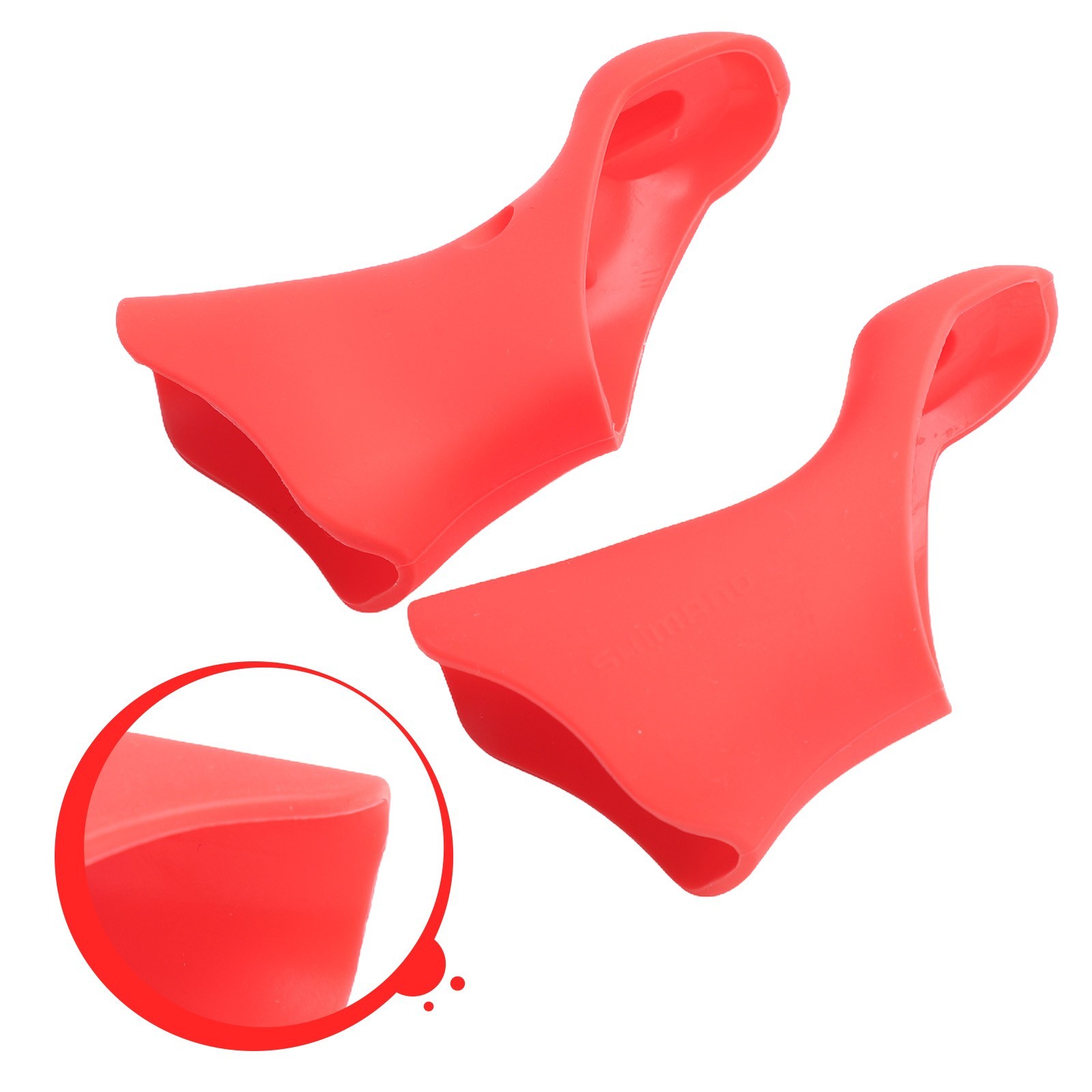 Enhanced Grip and Protection Silicone Bicycle Handlebar Cover Black/Red