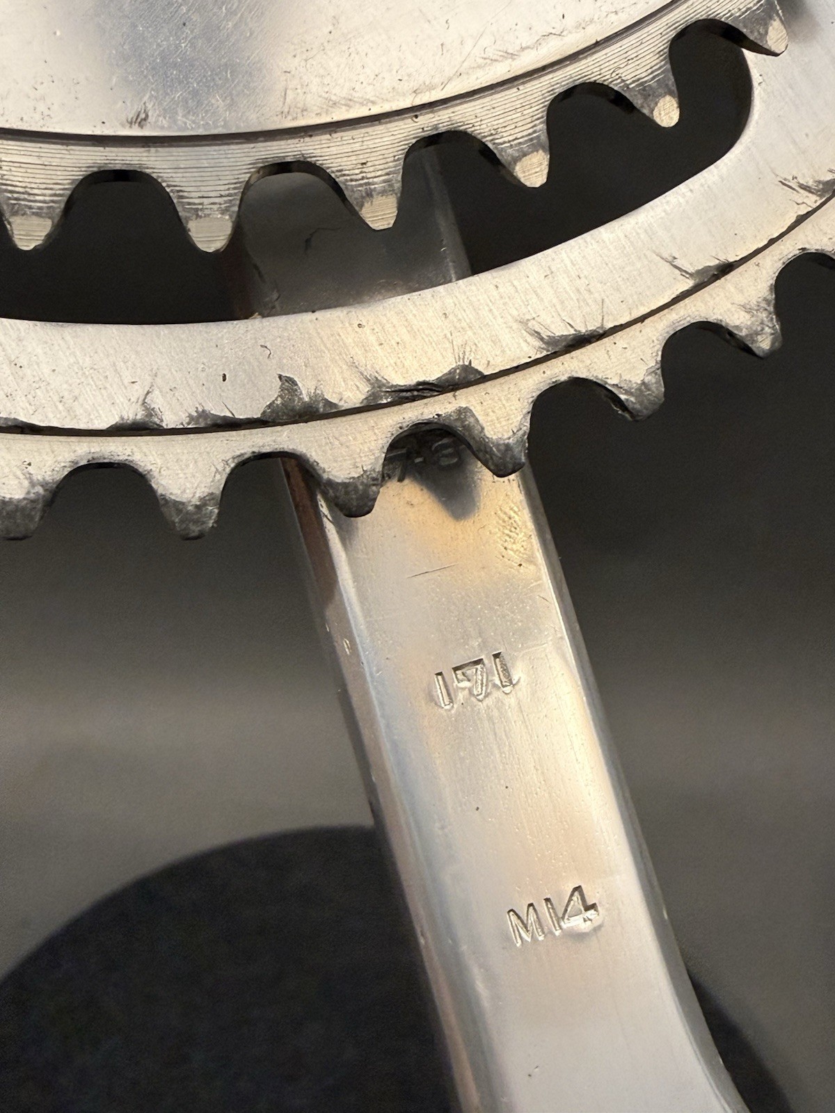 Sugino Mighty Competition Crankset Double Crank Bicycle W/Bottom Bracket. VTG