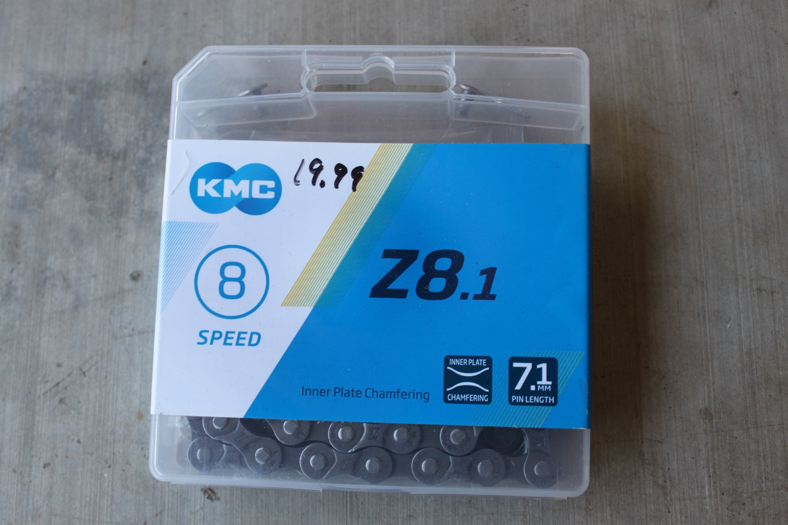 KMC Z8.1 grey chain for 5,6,7 or 8 speed bike