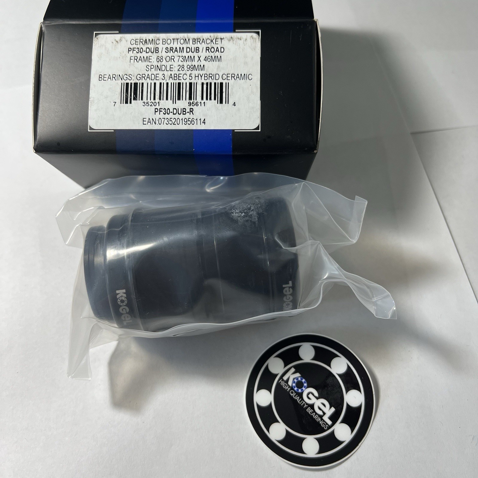 Sealed Kogel PF30-DUB Road Ceramic Bottom Bracket 68 / 73mm x 46mm SRAM DUB 29mm