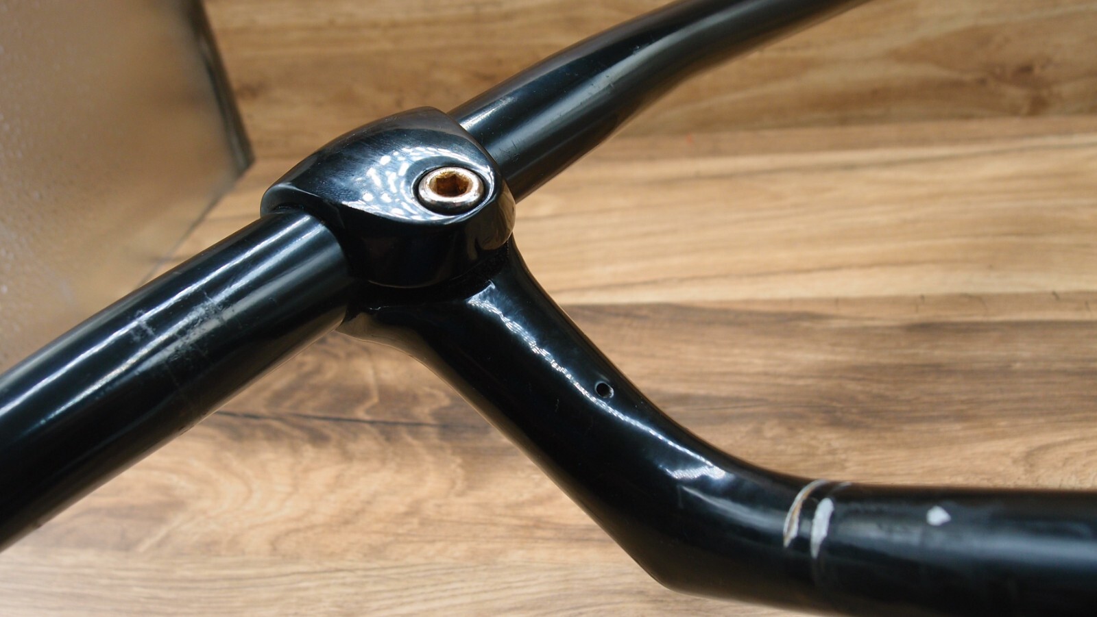 1991 MTB steel CRMO alloy flat handlebar Hi-Ten by nL + quill stem nL 22.2 mm