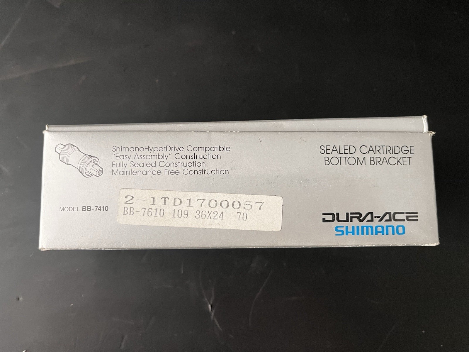 Shimano Dura Ace Track 7610 ITA 70-109mm ISO Bottom Bracket NEW Bottom Bracket NEW
