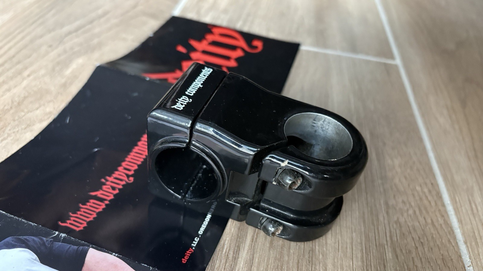 Black Deity 31.8 stem 50mm vintage part over 20 years old with OG 2005 catalog!