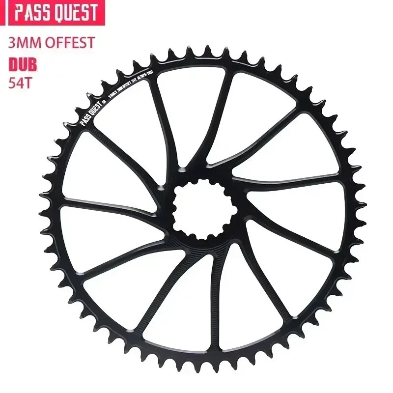 3mm Offset Chainring 40-54T Narrow Wide Teeth Bike Chainwheel 9/10/11/12 Speed
