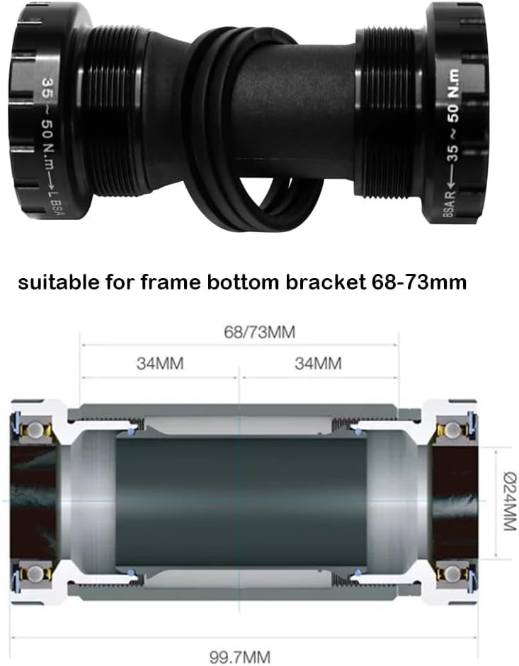 Lightweight Aluminum Crankset 170mm/175mm with Bottom Bracket Kit – MTB/Road