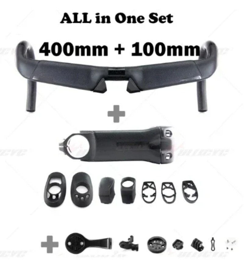 Carbon Aerofly Integrated Handlebars Matte 31.8*400/420/440mm Bicycle Accessorie