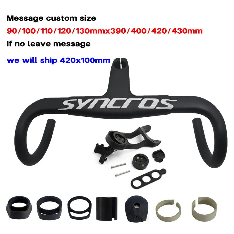 Carbon Road Bicycle Integrated Handlebar 31.8mm 28.6mm 390-430mm Drop Handelbars