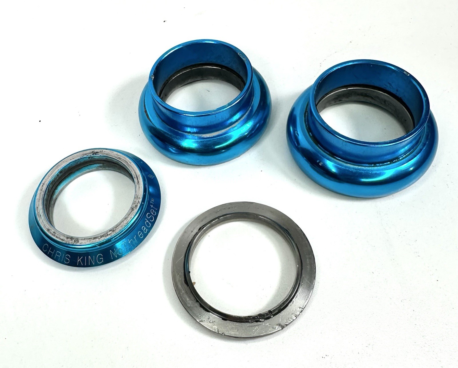 Vintage Chris King 1 1/8 Headset No Logo Blue Turquoise