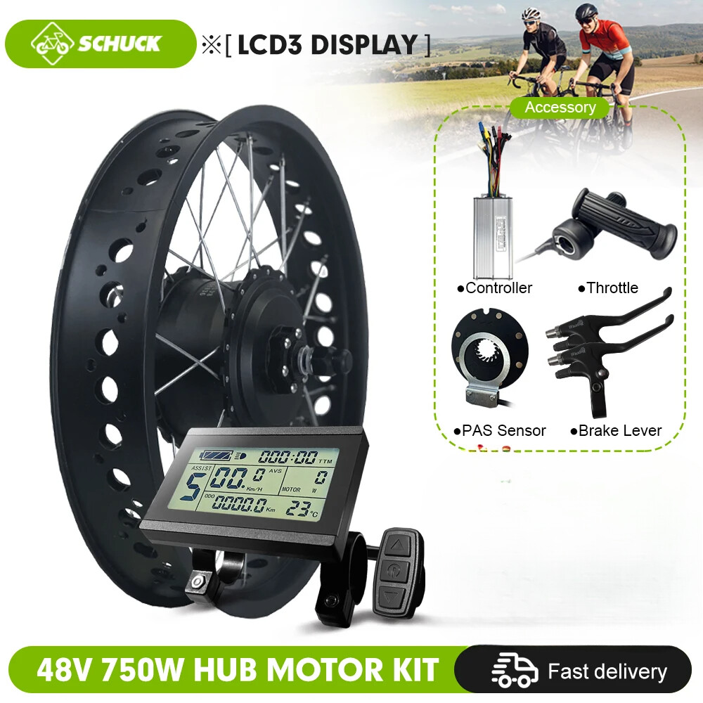 Snow E-bike 48V 750W 20 24 26inch Fat Tire Brushless Gear Rear Rotate Hub Motor
