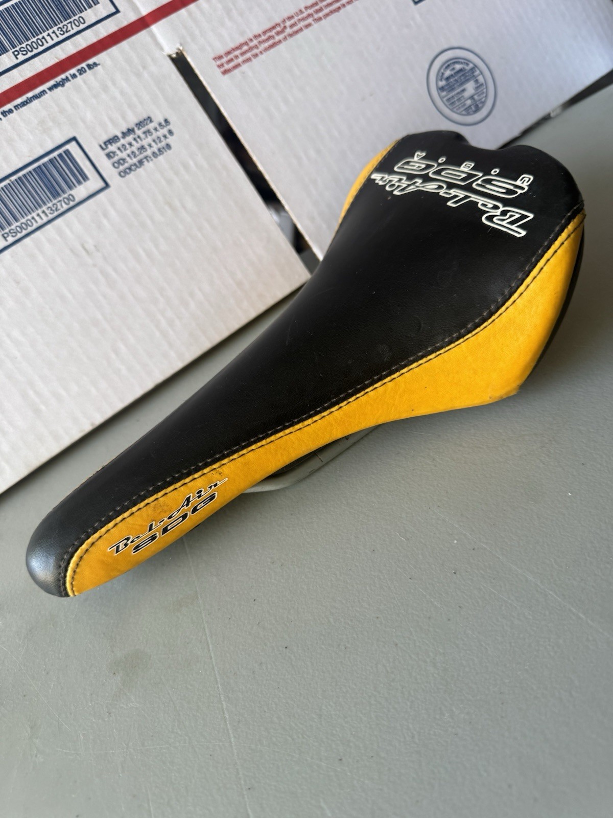 Vintage SDG USA Bel-Air Bike Seat Saddle BMX Mountain Bike Yellow Black