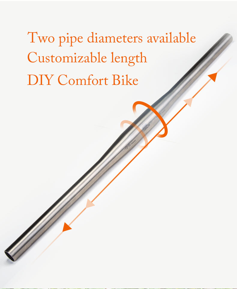 Titanium Flat Handle Bar 25.4/31.8*580-740mm-Mountain Bike/MTB Double Butted Ti