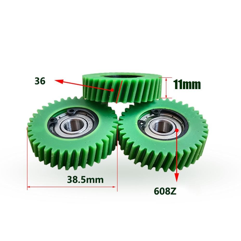 36T Nylon Skew Gear 3PCS with 608 Bearings 385mm Outer Diameter for Ebike Motor