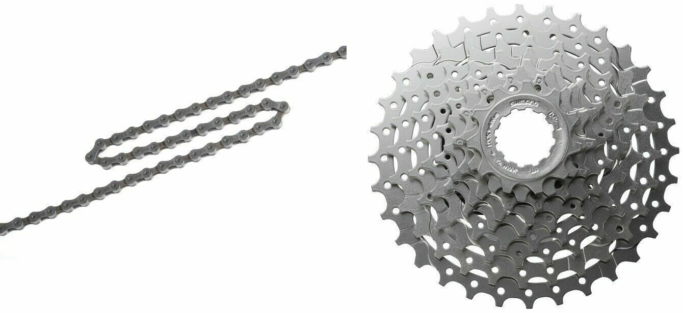 Shimano Wear Set HG93 Chain 116+ 9 Speed Cassette HG400 25-28-32-34-36 Teeth