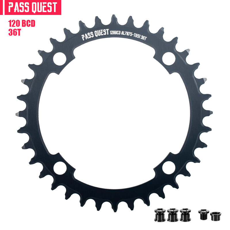 PASS QUEST MTB Bicycle Chainring 120 BCD Chain wheel Crankset 36-48T