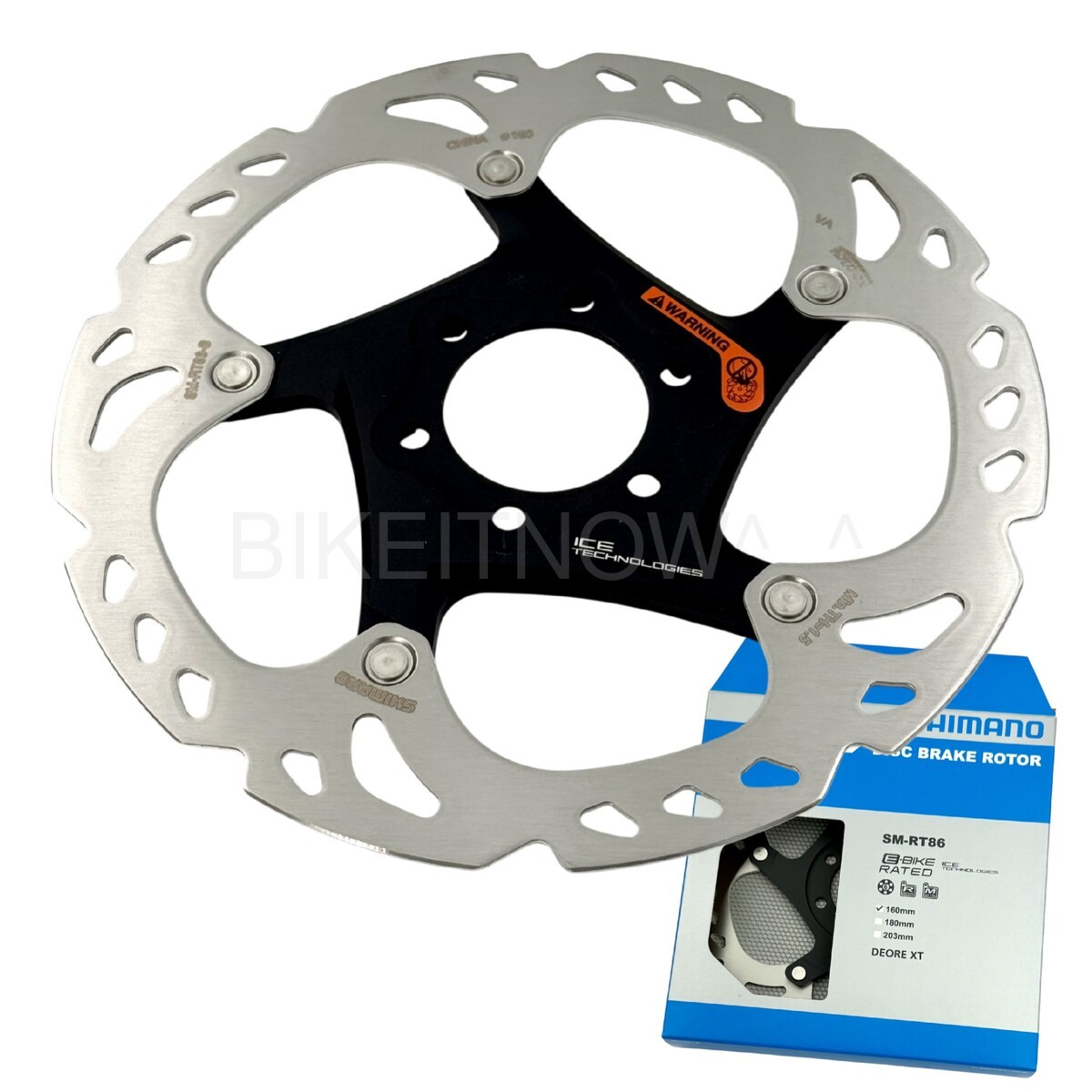SHIMANO SM-RT86 Deore XT 160mm Disc Brake Rotor Ice Tech 6-Bolt for MTB Bike