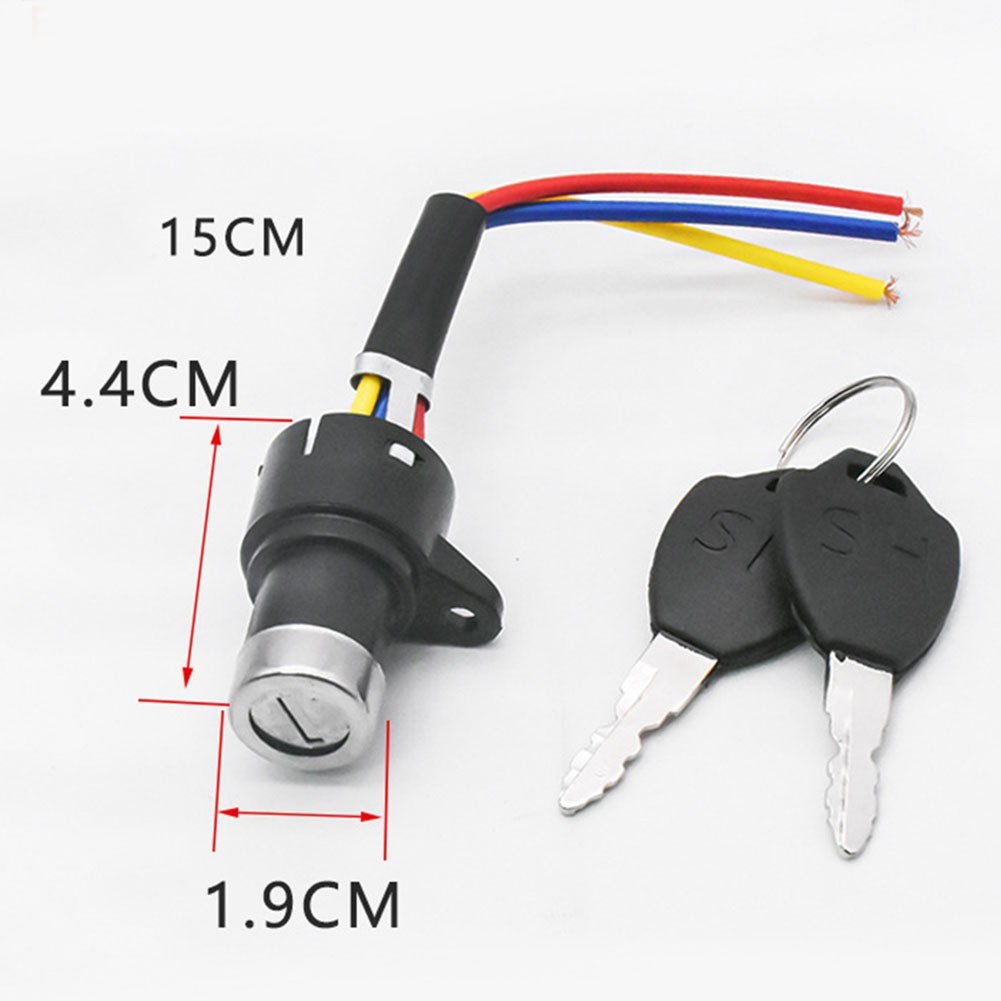 Electric Bike Ignition Key Keys E-Bike Lock E-Bike 3 Wire Easy To Install