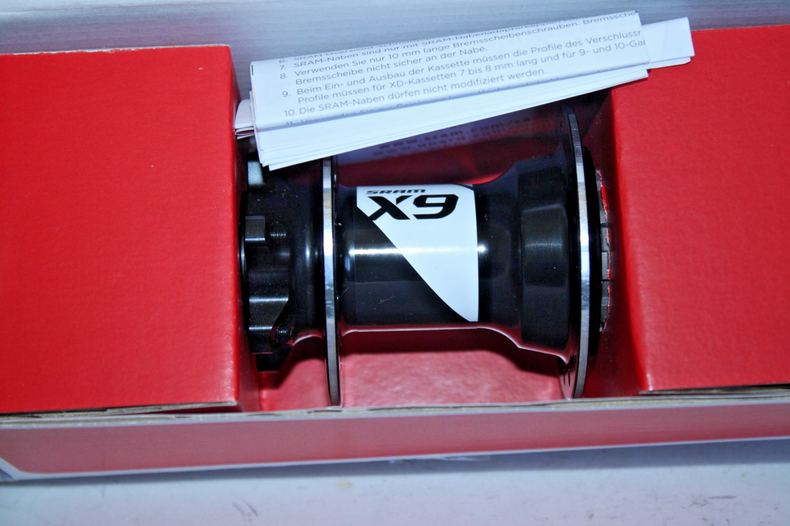 SRAM X9 Rear MTB Hub 6-Bolt Disc 12mm Thru-Axle Black 142mm Gravel Cyclocross CX