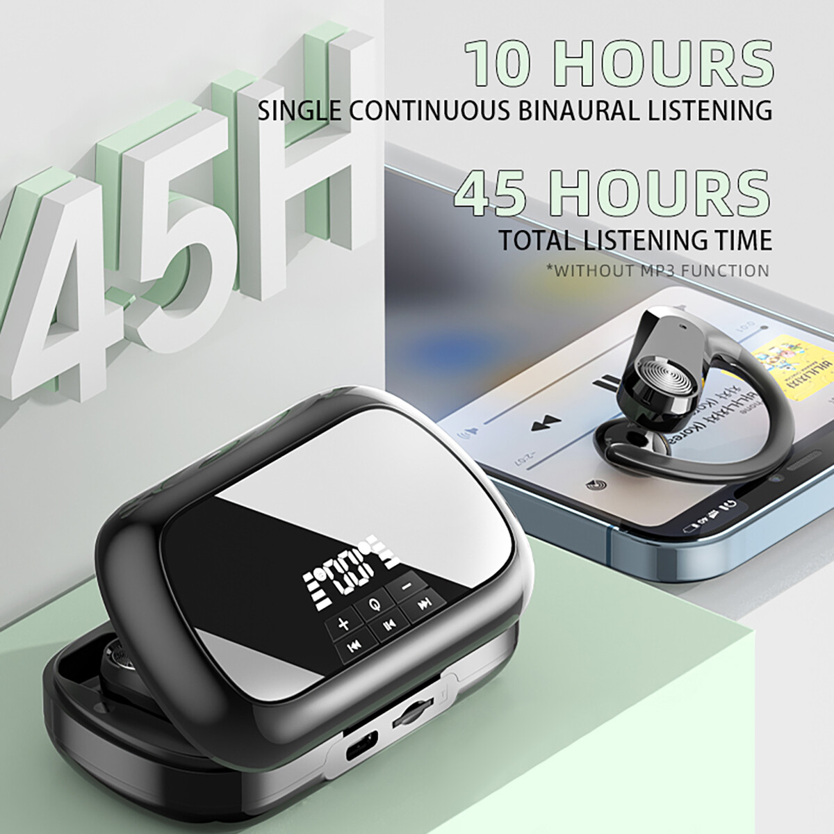 Wireless Bluetooth 5.0 Headset TWS Earphones Earbuds Stereo Headphones Ear Hook