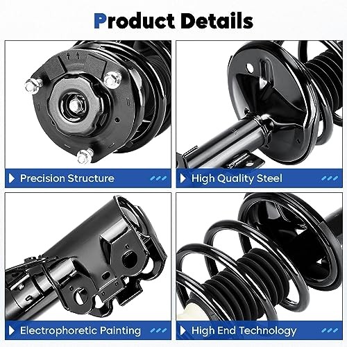 Front Complete Struts Assembly w/Coil Spring Fit for Toyota Sienna 3.3L FWD 7