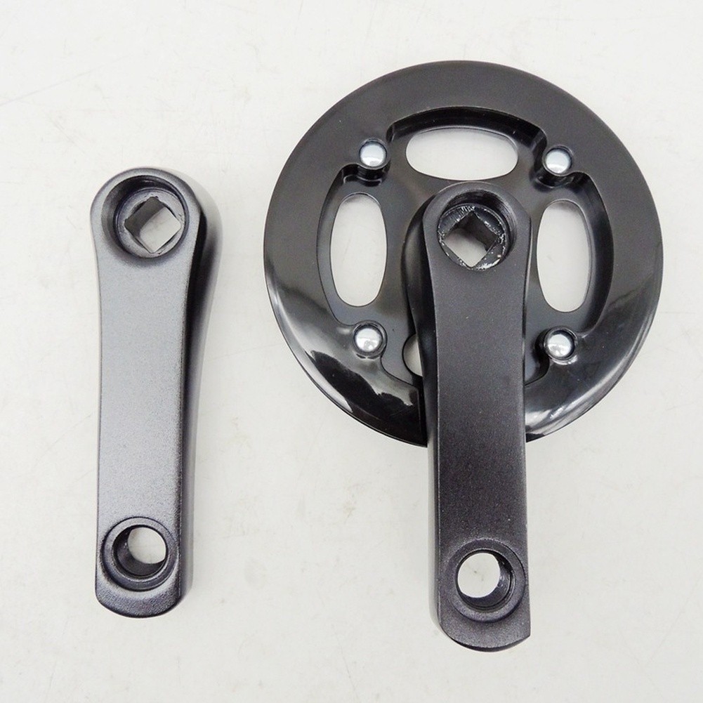 Aluminum Alloy Square Hole Crankset for Bikes with Steel Chainring 127mm
